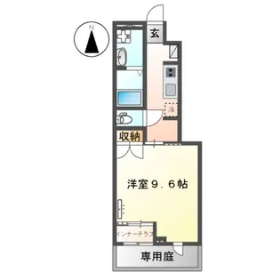 ソレイユ蓮台寺【106号室】の間取り