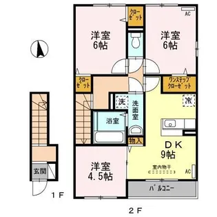 ディールーム清水東町II【2階】の間取り