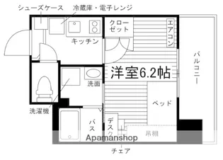 学生会館 N2上熊本【203号室】の間取り