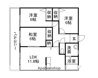サンプレイン【4階】の間取り