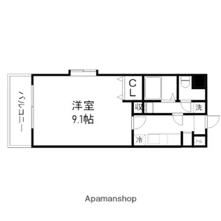 熊本県熊本市中央区坪井1丁目【マンション】の間取り