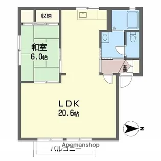 ガーデンハイツ錦【101号室】の間取り