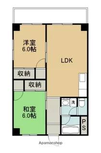 サザンブライト津守【2階】の間取り