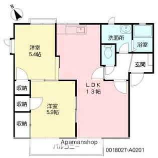クレール新春日【A201号室】の間取り