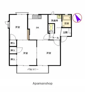 クレール新春日【B201号室】の間取り