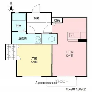 コオリナB【2階】の間取り