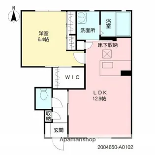 シャーメゾン見晴台A【102号室】の間取り