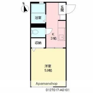 ジュネスコート【A101号室】の間取り