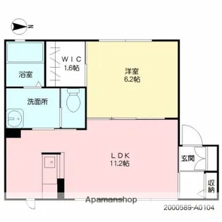グランディール【104号室】の間取り