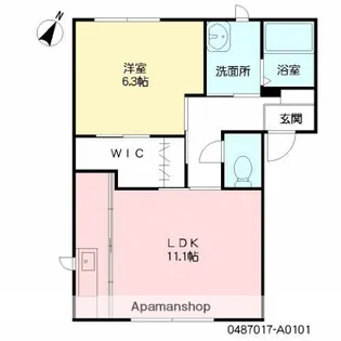 モスティサークⅠ【101号室】の間取り