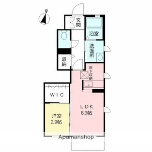 ハルメゾン唯【A101号室】の間取り