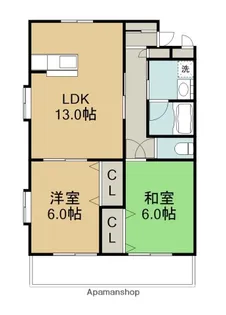 エクセル悦和8【203号室】の間取り