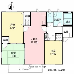 3LDKの間取り画像