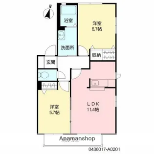 セピアコートⅠ【2階】の間取り