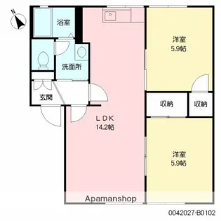 コンフォール志村B【1階】の間取り
