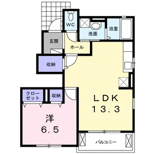 プリムローズⅠ【1階】の間取り