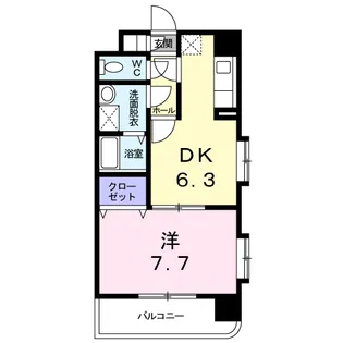 エアリーストリート【7階】の間取り