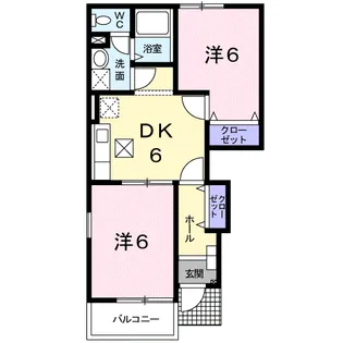 ソレイユC【1階】の間取り