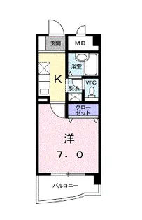 CITY LIFE KAKU【2階】の間取り