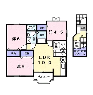 第5府内プロパン【2階】の間取り