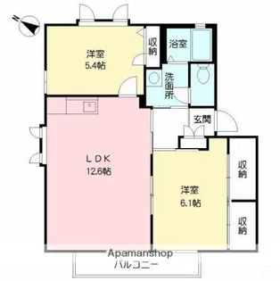 サニーパルB【201号室】の間取り