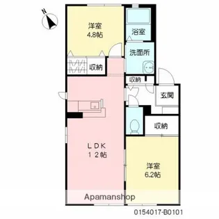 アイレフB【1階】の間取り