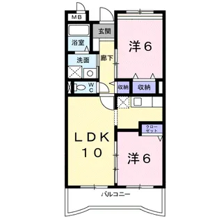 クレール片島一番館【2階】の間取り