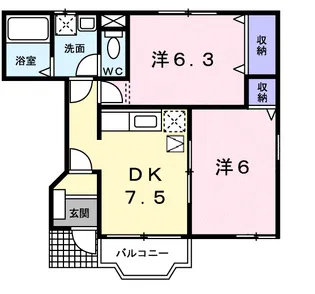 サンメゾン Ⅱ【1階】の間取り