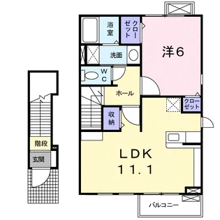 グランツ ハイラント【2階】の間取り