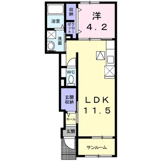 サニーブロッサム【1階】の間取り