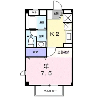 ヴィーブルS13【2階】の間取り