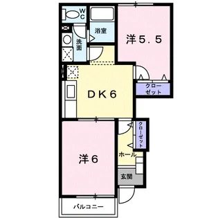 PARK WEST 下芹【1階】の間取り