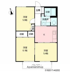 ペアーレ葛木A【202号室】の間取り