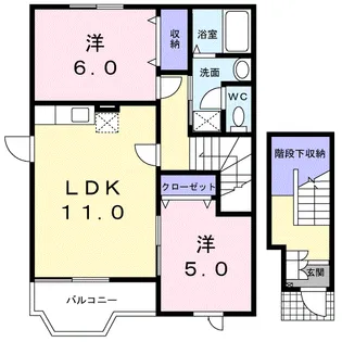 エスポアール Ⅱ【2階】の間取り
