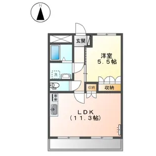 グレイス ヴィラⅠ【00103号室】の間取り