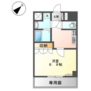 ラ・セゾン・クレール駅南【1階】の間取り