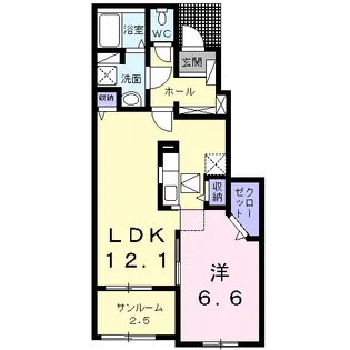 グレイス祇園.G【1階】の間取り