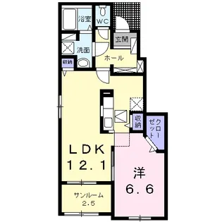 グレイス祇園.G【1階】の間取り