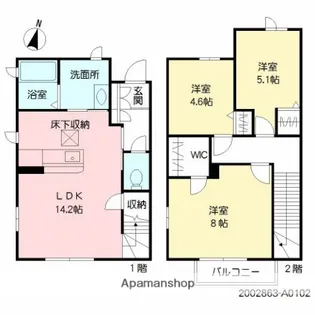 ディアコート高崎【1階】の間取り