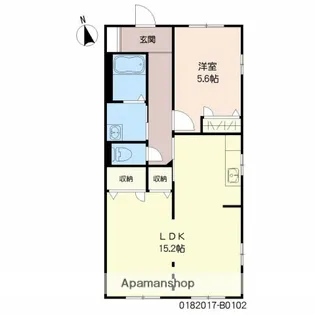 ペアーレ葛木C【1階】の間取り