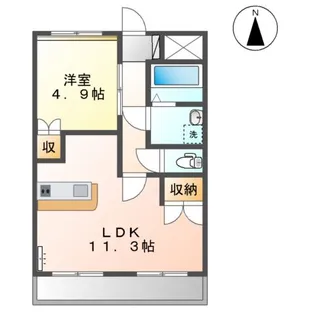 グランディール【00107号室】の間取り