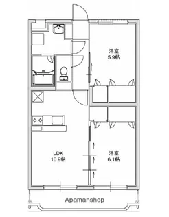 エクレールⅢ【1階】の間取り