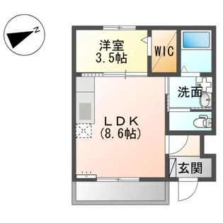 ル・シェルブルー【1階】の間取り