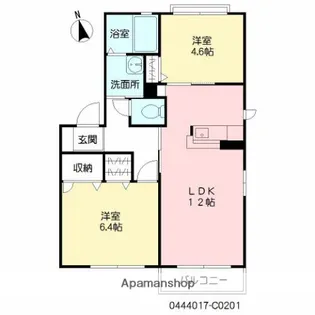 グランシャリオ【C201号室】の間取り