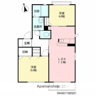 グランシャリオ B棟【2階】の間取り