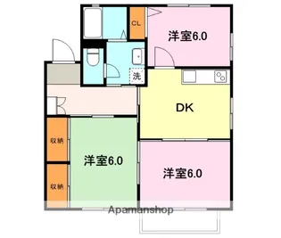 グリーンコートC【102号室】の間取り