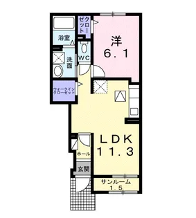 マーベラス坂ノ市Ⅱ【1階】の間取り