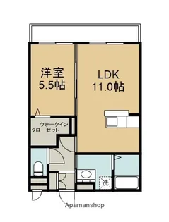 FLOWER CONTINUE【103号室】の間取り