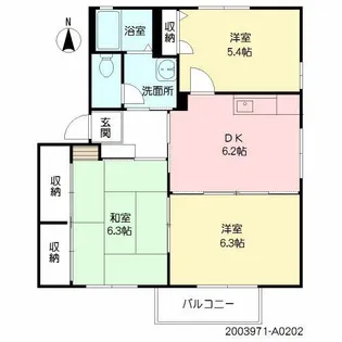 エミネンス明磧Ⅰ【202号室】の間取り