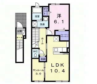 フィオーレ 櫻【2階】の間取り